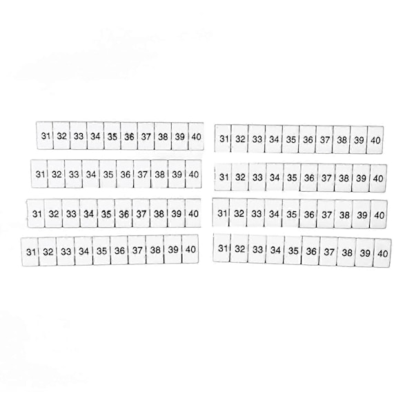 100 kpl riviliittimien merkintänauhat, lohkot, etiketit, merkintälaput, lämmönkestävä nylon ZB6 31?40