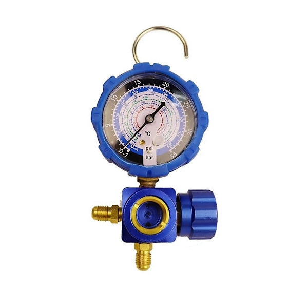 Aircondition Måler til R410A R22 R134A R404A Kølemidler Manifold Måler Manometer Ventil med Visuelt Spejl 500Psi Blå