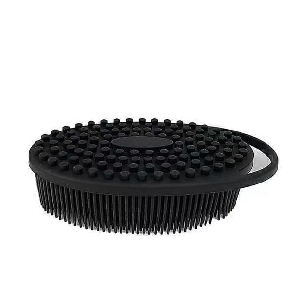 2 stk dusjbørste, kroppsbørste, eksfolierende kroppsbørste, silikon kroppsbørste, badeutstyr, badebørste, svart (13,3*7,8*4,2 cm)