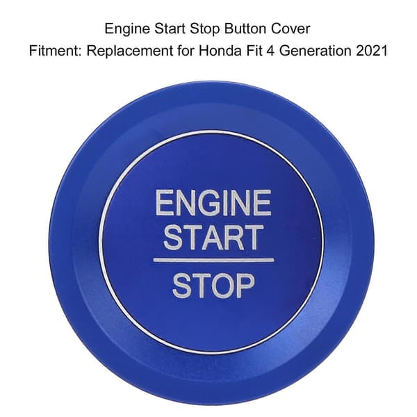 Motor Tænding Start Stop Knap Dækring Blå Udskiftning til Honda Fit Ny 4. Generation 2021