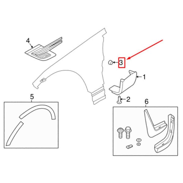 Rocker Panel List Klipp LR028939 Nedre Dør List Feste for Range Rover Evoque