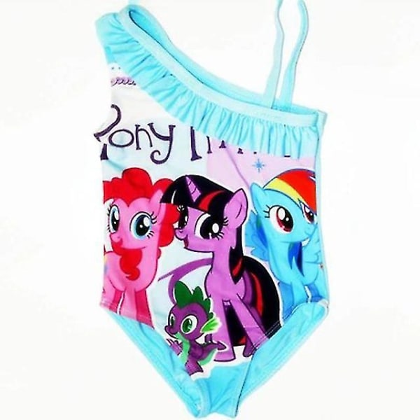 Flickor tecknad baddräkt i ett stycke babykjol söt bikini baddräkt style 6 L (5-8Y)