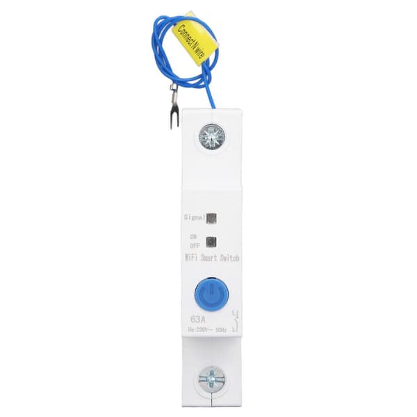 WiFi Smart Strömbrytare 1P DIN-skena Montering APP Fjärrkontroll Tidrelä Brytare AC230V 63A
