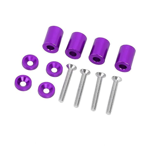 Bil Aluminium Legering Motorpanser Ventilasjon Avstandsstykke Riser Passer for 6mm Motor (Lilla)