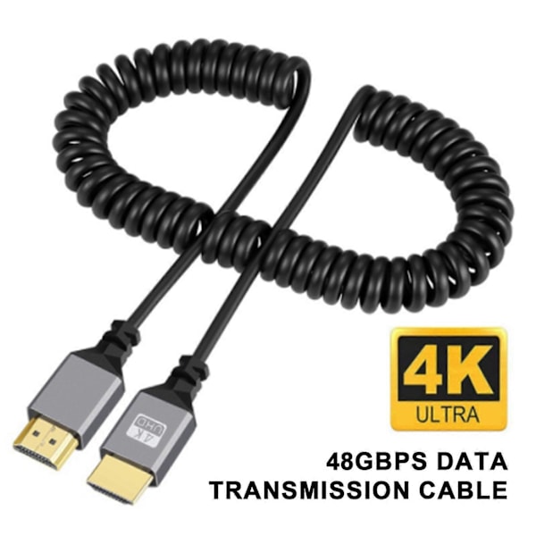 Uppslukande 4K@60Hz HDMI-kompatibel kabel Höghastighets Stabil överföring Infällbar Universell Videokabel
