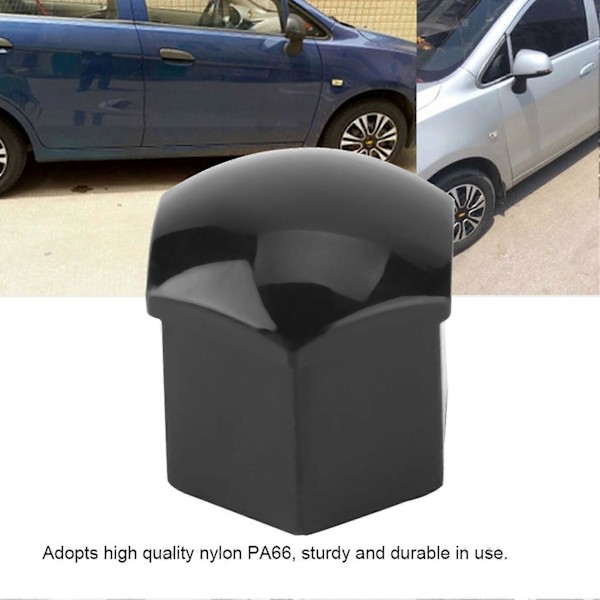 20 kpl 19 mm auton pyöränmutterin suojuksia, automaattinen navan ruuvin suojus, pulttien vanteiden ulkosuojaus (musta)