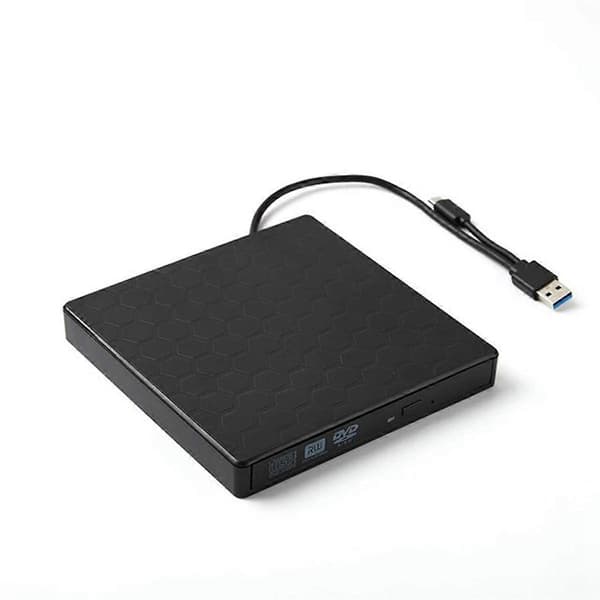 Ekstern DVD-stasjon USB 3.0 Bærbar +/-RW Spiller for CD ROM Brenner Kompatibel med Laptop Stasjonær PC Windows