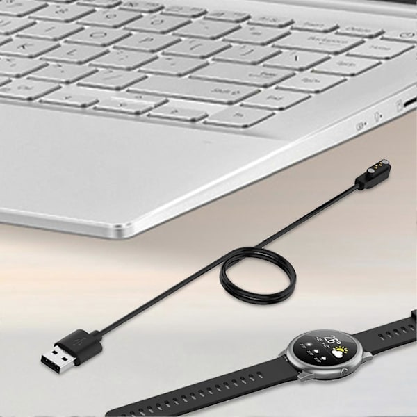 Ladebase Magnetisk Hurtiglading Sikker Smartklokke Strømadapter Ladekabel Kompatibel med Xiaomi YAMAY SW022/Haylou RT LS05S/RT2 LS10/Solar LS05