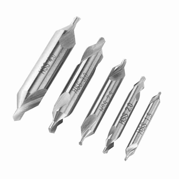 5st HSS Centrerborrsats 60 Graders Vinkel 1.5/2/2.5/3/4mm