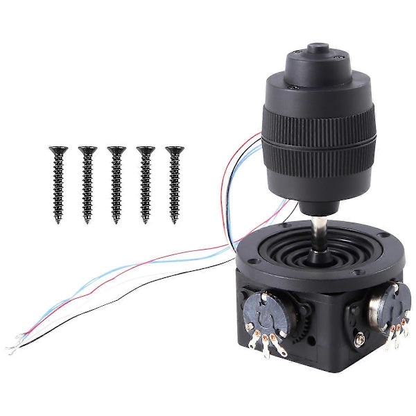 4-Axis D400B-M2 5K Joystick Potentiometer Rocker Hall Joystick Dimensionell Resistans 5k Förseglad med Knappbrytare