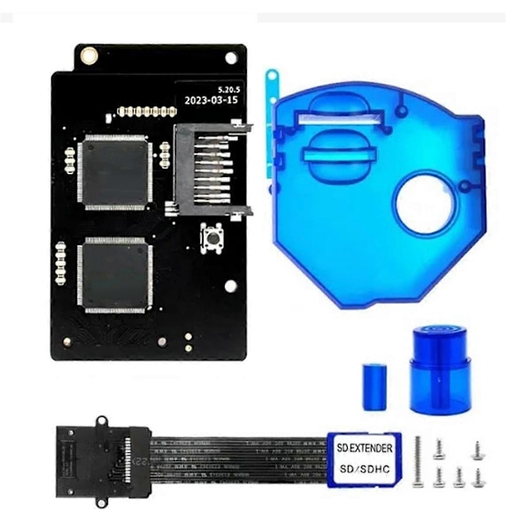 For GDEMU V5.20.5 Optisk Drev Emuleringskort Kit til Dreamcast GDU DC VA1 Konsol SD Udvidelse Sort+Blå