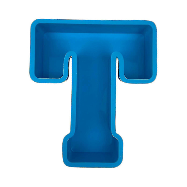 Alphabet Kagebageform Engelsk Bogstav Silikoneform 3d Alfabet Bogstav T