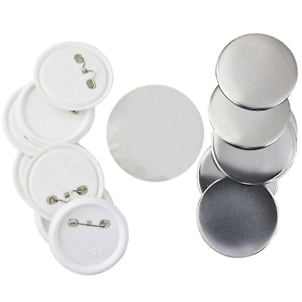 100 Sarjaa Metallisia Tyhjiä Merkkihenkilökohtaisia Rintaneuloja Cabochon Reppu Vaatteet Rintamerkkiosat Napinvalmistuskone DIY Käsityötarvikkeet 32mm