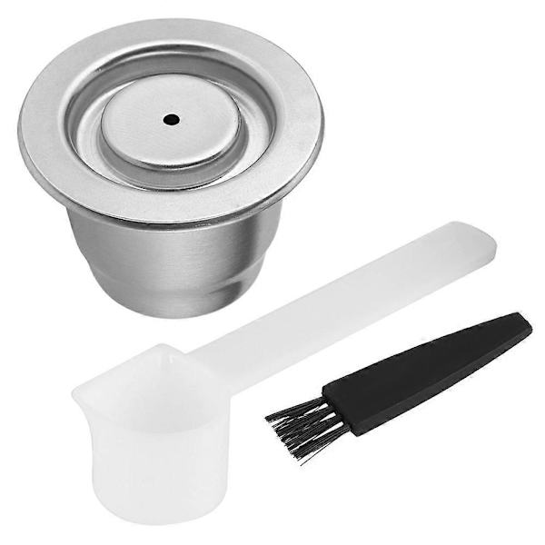 Genanvendelig kaffekapsel i rustfrit stål, kaffefilter, passer til Nespresso kaffemaskine