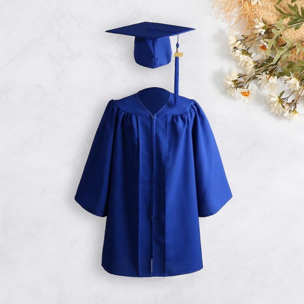 1 set examensdragklänning med hatt Polyester akademisk klänning för barn Red XL