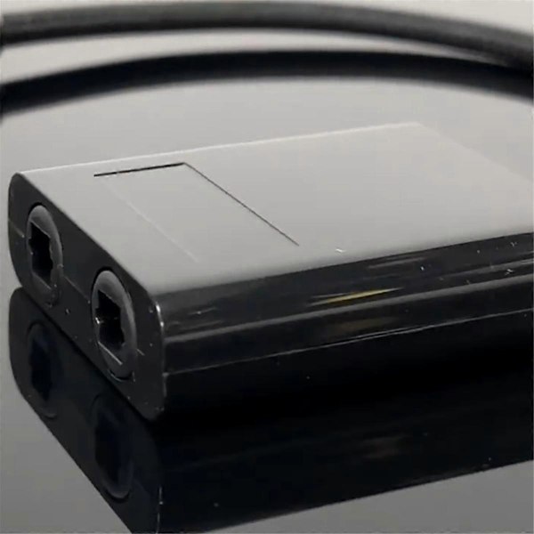 Optisk Fiberkabel Splitter 2 i 1 Toslink Konverter for HDTV DVD Digital TV Lydplanke Forsterker, Lys Farge Port