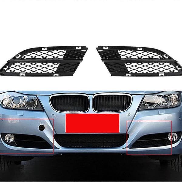 2 stk. Nedre tåkelysgrill foran, passer til - 335I 328I E90 E91 2008-2012 51117198901 51117198902