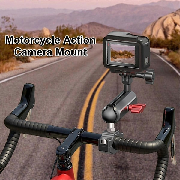 Motorsykkelholder for Gopro12/10 Sportskamera Sykkelutstyr Multifunksjonell Praktisk Bærbar Brakett, C