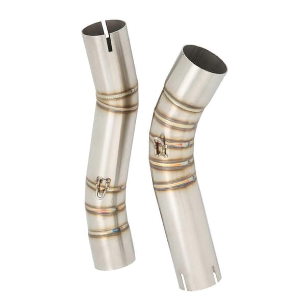 2 stk. Eksos Midtre Rør i Rustfritt Stål Erstatning for YZF?R1 2007?2008