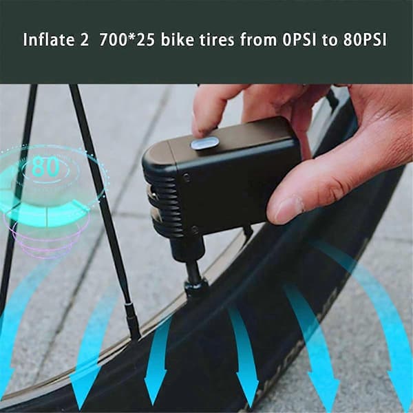 Mini Plus Bærbar E-Pumpe til Cykel Trådløs Luftpumpe Presta Schrader Ventil Udendørs Cykling Cykeltilbehør