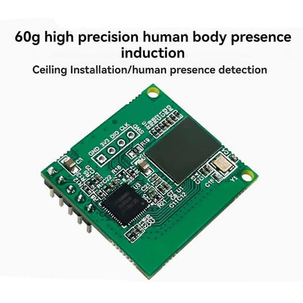 LD6001B 60GHz MmWave Radarsensor Høy Presisjon Multi-Mål 3D Menneskelig Tilstedeværelsessensormodul