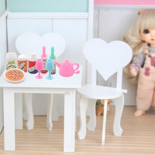 Dukkehus Miniatyr Kjøkkenmat For Barbie 43 Deler Middagssett 26 items