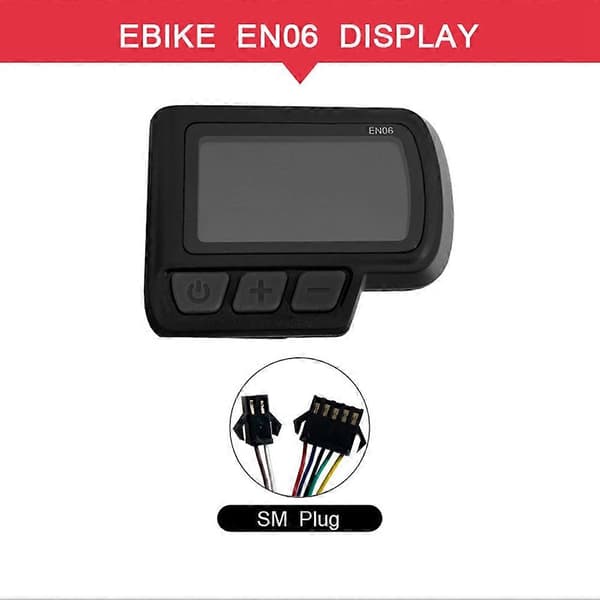 24V 36V 48V Ebike Panel LCD-display med USB för Elektrisk Cykel Scooter EN06 med SM-kontakt