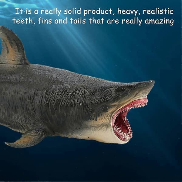 Hajmodell Leksak Simulering Megalodon Miniatyr Djur Samlarobjekt