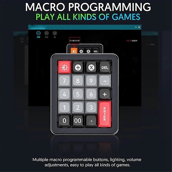 K812 Mekanisk Tastatur Kablet Hot-Swappable Numpad RGB Mekanisk Gaming Tastatur Programmerbar for Win//Spill Hvit