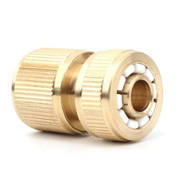 Messing 1/2\" Slange Hurtigkobling Havnehane Havevanding Slangekobling Ren Kobber Adapter 6 stk