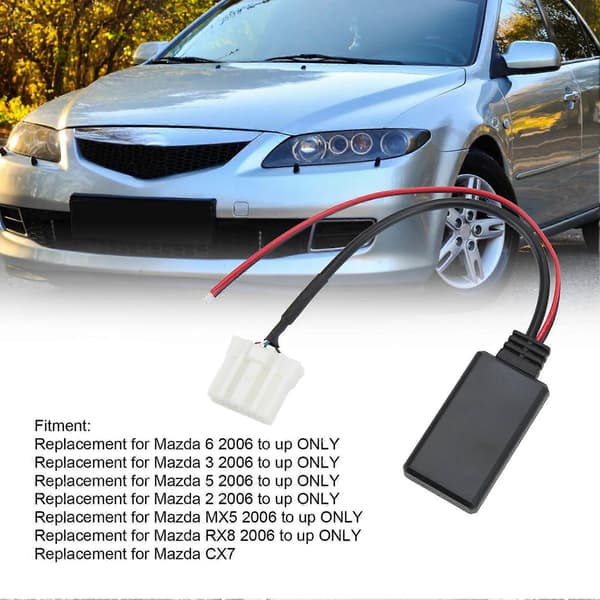 Bil Bluetooth Trådlös Modul 16 Pin ABS AUX IN Kabel Ersättning för Mazda 2 3 5 6 MX5 RX8 CX7