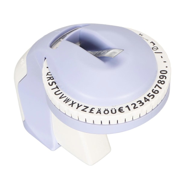 Prægemaskine til etiketter med 2 ruller tape 600dpi DIY 47 tegn Manuel 3D Bærbar Prægetiketmaskine Lilla