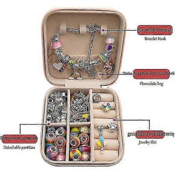 Charm Armbandstillverkningskit DIY Hantverk Smyckesset Present För Barn Flickor Tonåringar multicolour