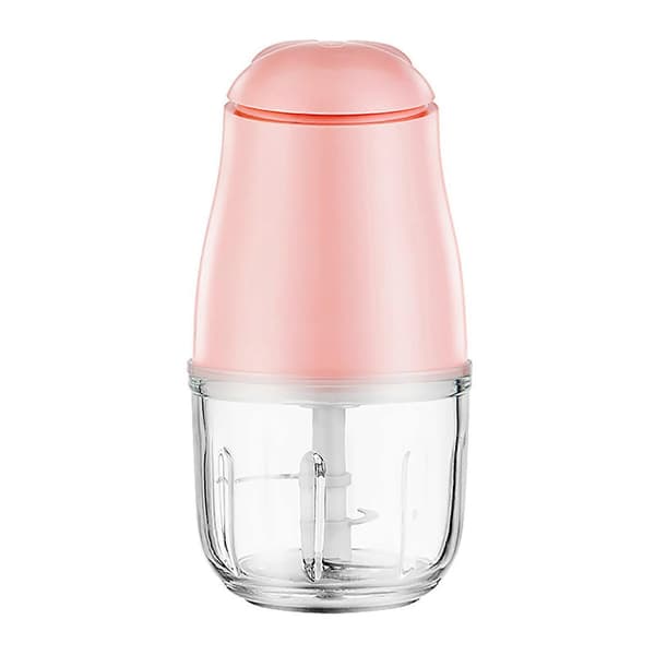 Elektrisk Köttkvarn Mini Portabel Effektiv Säker Multifunktionell Matberedare Köksartiklar Rosa