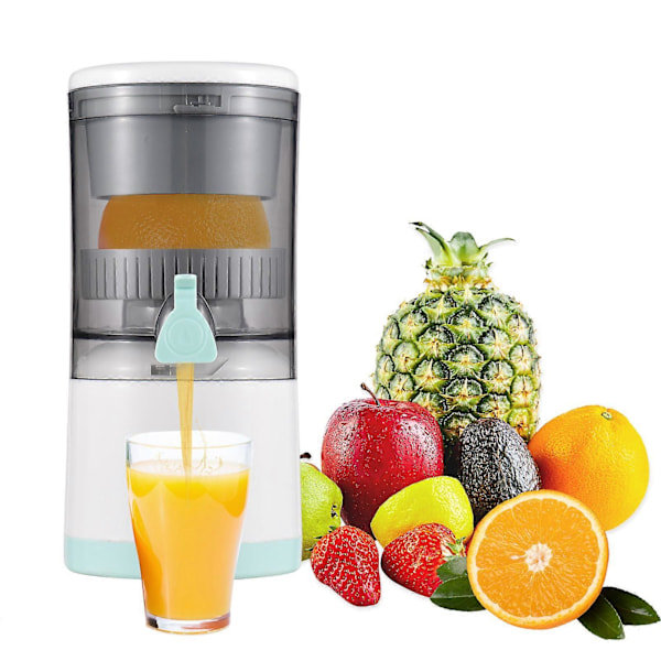 Elektrisk apelsinjuicepress Hands Free Portabel Citruspress för apelsin citron äpple tomat druva USB-driven Avtagbar & Tvättbar