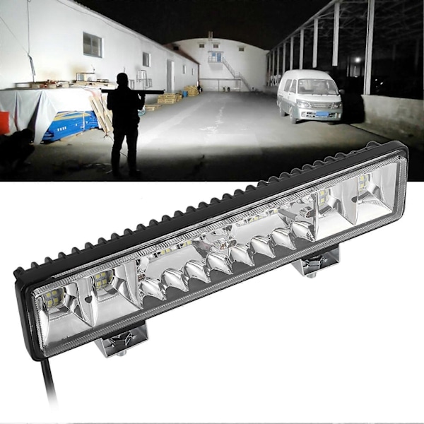 Universell Arbeidslys Bar Strip 56LED Kjørelys Spot Lampe 6000K for Jeep Lastebil Tilhenger ATV Båt