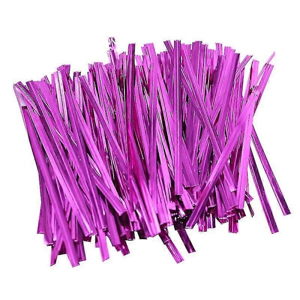 760 stk. Bagepose Twist Ties Pakkesnor Dessert Opbevaringspose Emballagestrop Kaesi Rose Red