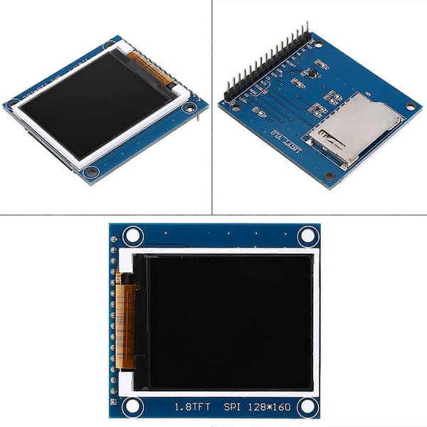 1.8 tommers TFT Seriøs Farge LCD Display Modul med PCB SD Socket Kompatibel med 1602 Grensesnitt