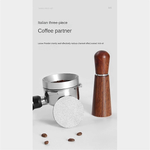 Kafferører Espresso Kafferører Fordeler Nål Rustfritt Stål Mottak Pulver Ring Sett Kaffeverktøy 53MM