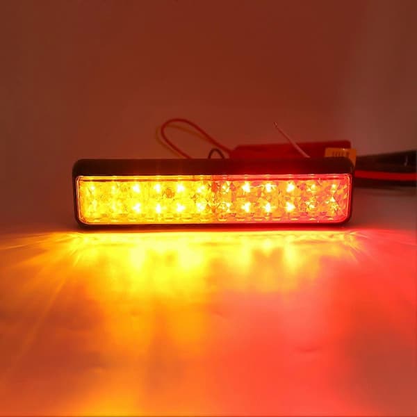 2 stk 24LED 6000K Vanntett Styring Brems Baklys Markeringslampe for Tilhengere Bobiler