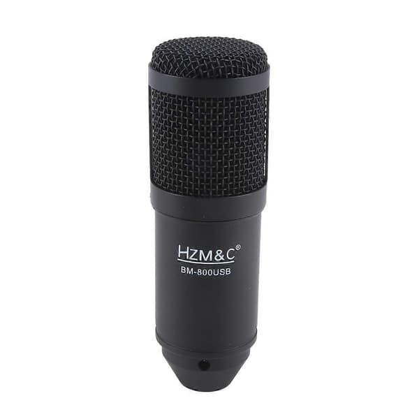 Uppgraderad Bm-800 Usb Kondensatormikrofon Bm800 Usb Studiomikrofon för Datorinspelning Karaoke PC Svart
