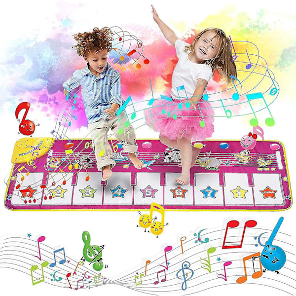 Tlmccf Leksakspiano Matta Dansmatta Piano Keyboard Pianomatta, Musikmattor Touch Musikalisk Matta För Baby Småbarn B