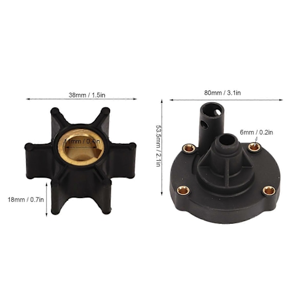 Vandpumpe Impeller Kit 763758 Erstatning for Evinrude 5.5HP 6HP 7.5HP Påhængsmotor