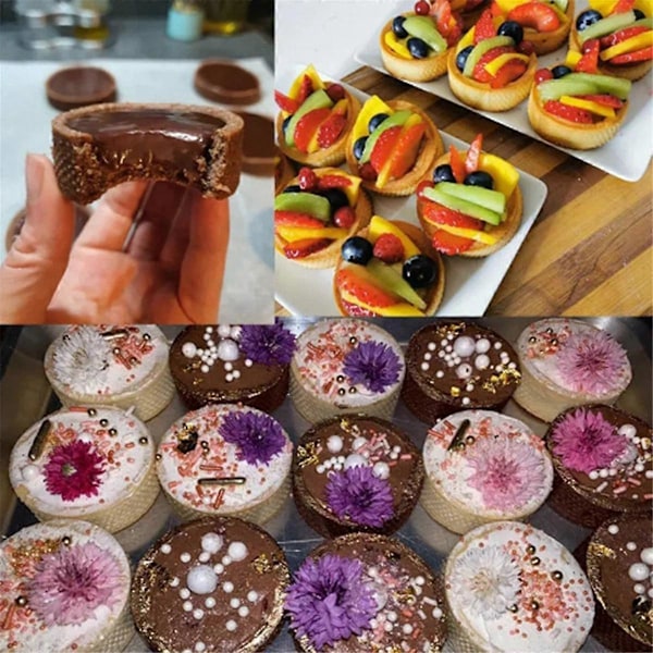 Tårtring i rostfritt stål Tartlett Kakmousse Formar Kakor Bakverk Cirkel Skärare Paj Perforerat Bakverktyg 9cm