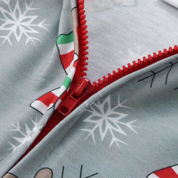 Jul Familj Klädset Vuxen Barn Ren Huvtröja Overall Jumpsuit Familj Pyjamas Sovkläder Tomte Matchande Familjeoutfit 12-18 Mouths