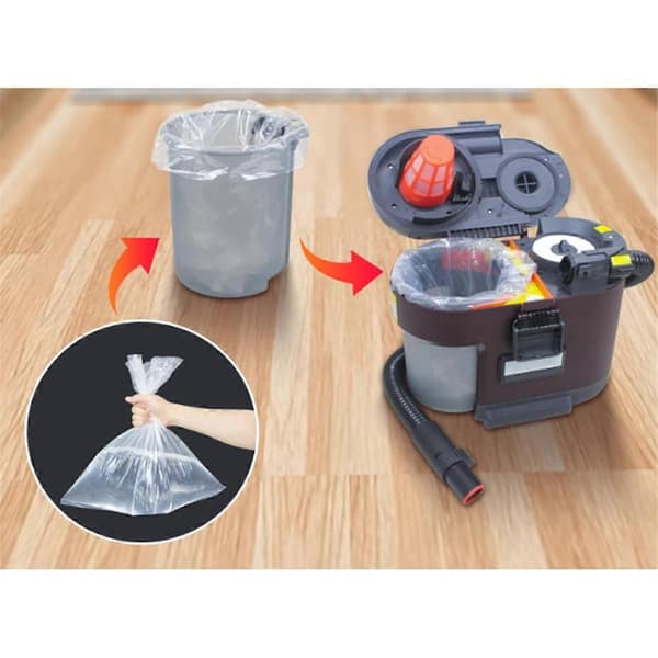 100 ST Vacuum PE Platta Påsar för VS100 VS101 VS100C MessMaster Portabel Våt- och Torrdammsugare Tillbehör