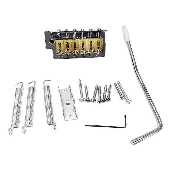 6 Strängar Gitarr Stall Sadel Stränghållare Elgitarr Tremolo Stall Standard Gitarrtillbehör Silver