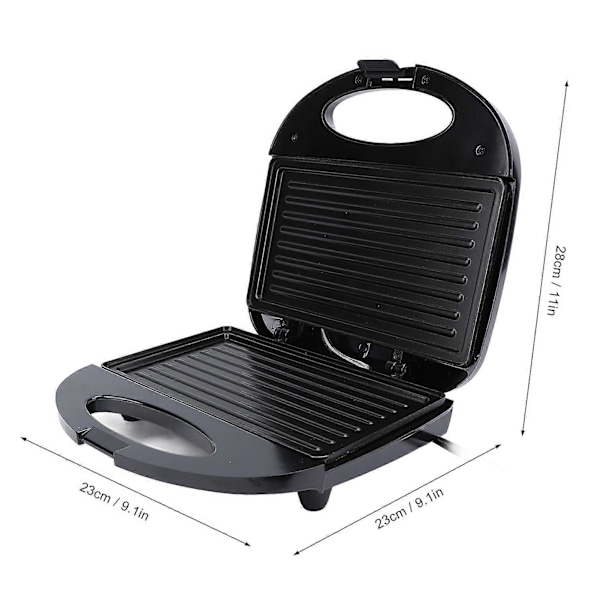750W Grill Morgenmad Maskine Dobbeltsidet Opvarmning Nonstick Elektrisk Bagemaskine til Bøf Sandwich Brød