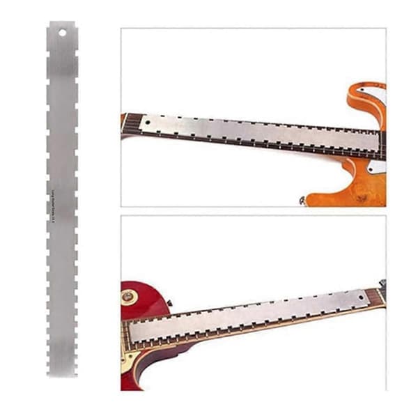 Gitarr Bas Hals Skårad Rak Kant Bandstallvippa Stränghöjdslinjal Luthier Verktygsset