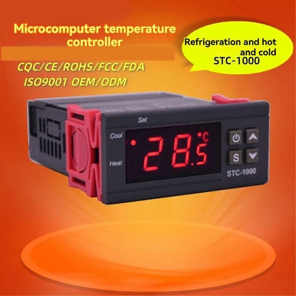 STC 1000 LED Digital Termostat til Inkubator Temperaturregulator Termoregulator Relæ Varme Køling 12V